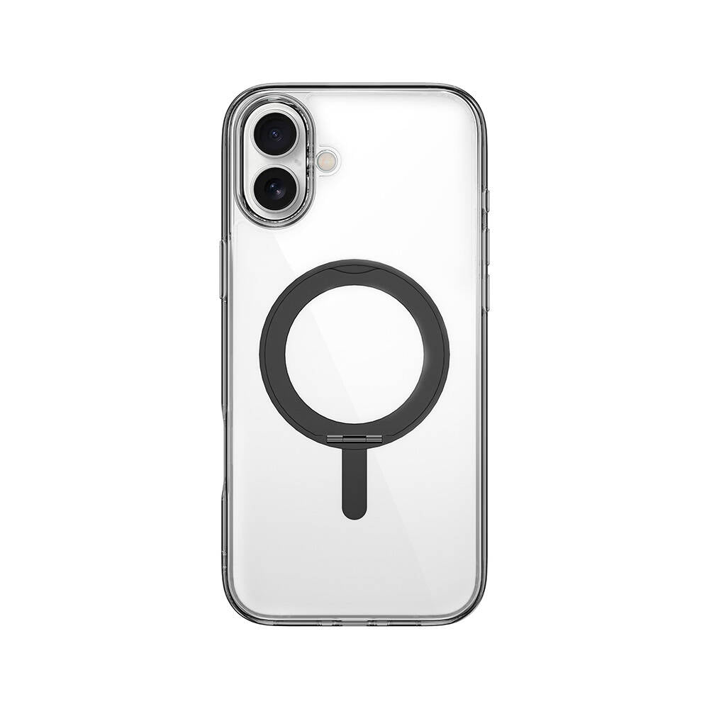 Apple iPhone 16 Kılıf Wiwu MCC-201 iShield Ultra Serisi M-safe Şarj Özellikli Standlı Crystal Sert PC Kapak