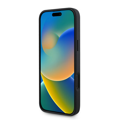 Apple iPhone 16 Plus Kılıf Guess Orjinal Lisanslı M-safe Şarj Özellikli PU Deri Bilek Askı İpli Yazı Logolu Kapak