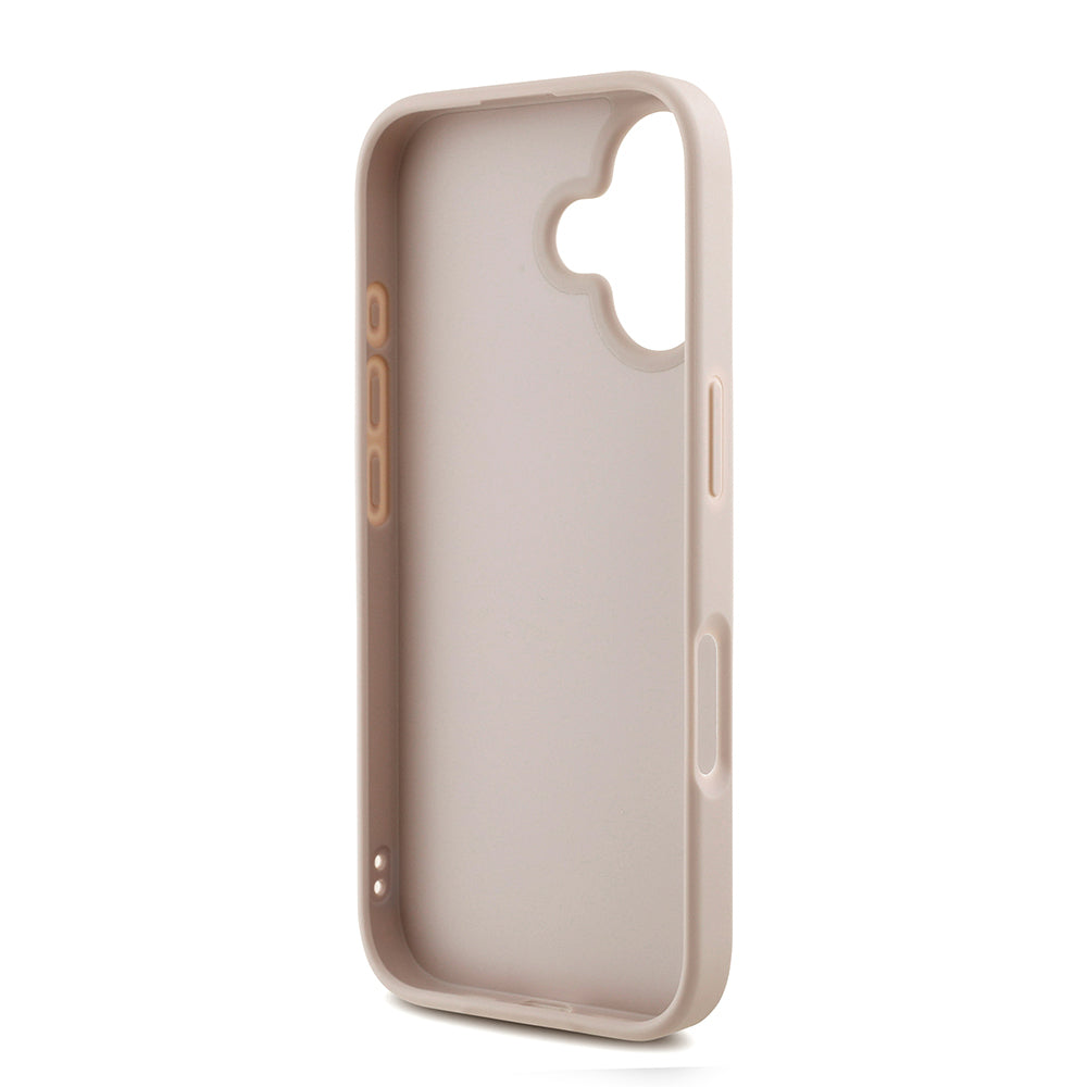 Apple iPhone 16 Plus Kılıf Guess Orjinal Lisanslı PU Deri Bilek Askı İpli Metal Büyük 4G ve Yazı Logolu Kapak