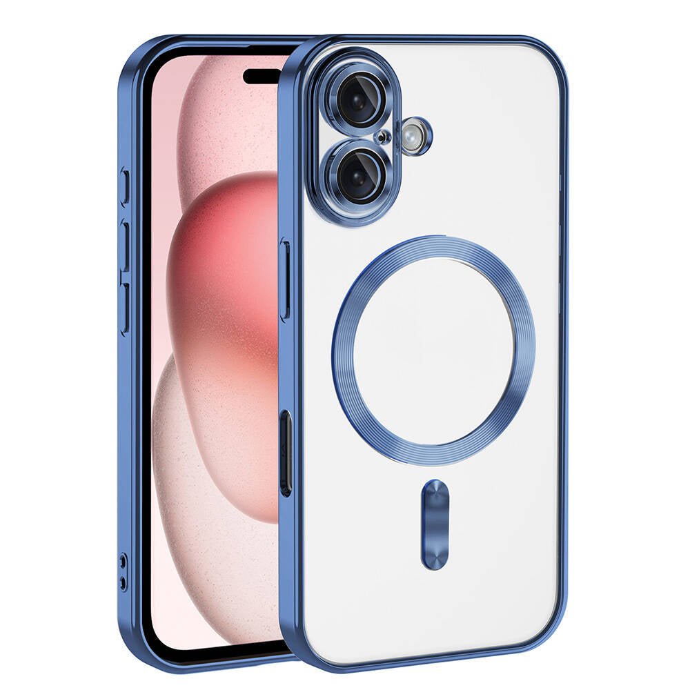 Apple iPhone 16 Plus Kılıf Kamera Korumalı M-safe Wireless Şarj Özellikli Zore Demre Kapak