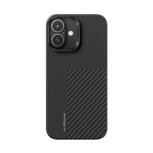 Apple iPhone 16 Plus Kılıf M-safe Şarj Özellikli Karbon Fiber Benks Montage ArmorAir Kevlar Kapak