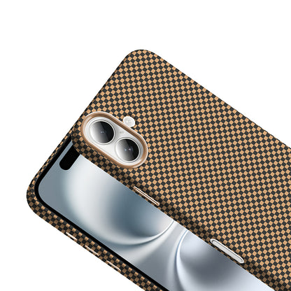 Apple iPhone 16 Plus Kılıf M-safe Şarj Özellikli Karbon Fiber Görünümlü Zore Gros Kapak