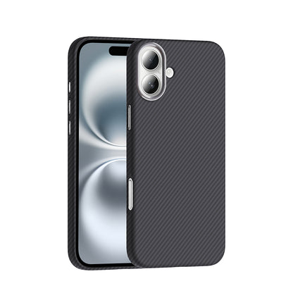 Apple iPhone 16 Plus Kılıf M-safe Şarj Özellikli Karbon Fiber Görünümlü Zore Gros Kapak