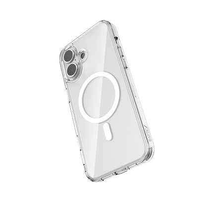 Apple iPhone 16 Plus Kılıf M-safe Şarj Özellikli Raptic Crystal M-safe Serisi Şeffaf Kapak