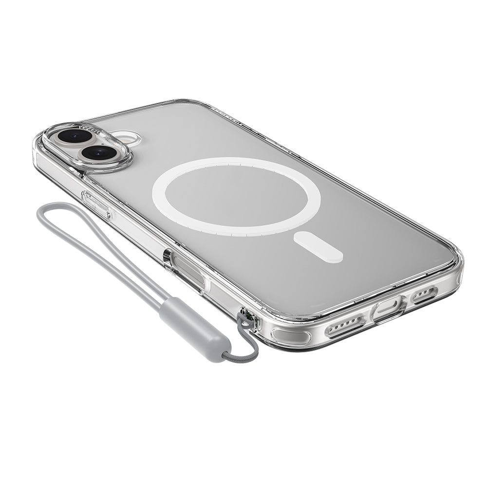Apple iPhone 16 Plus Kılıf M-safe Şarj Özellikli Raptic Crystal M-safe Serisi Şeffaf Kapak
