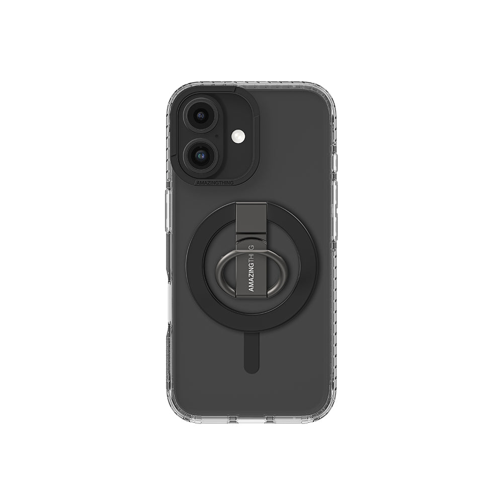 Apple iPhone 16 Plus Kılıf M-safe Şarj Özellikli Yüzük Standlı Amazingthing Titan Pro Serisi Kapak