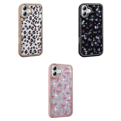 Apple iPhone 16 Plus Kılıf Taşlı ve Simli Tasarım Zore Azra Kapak