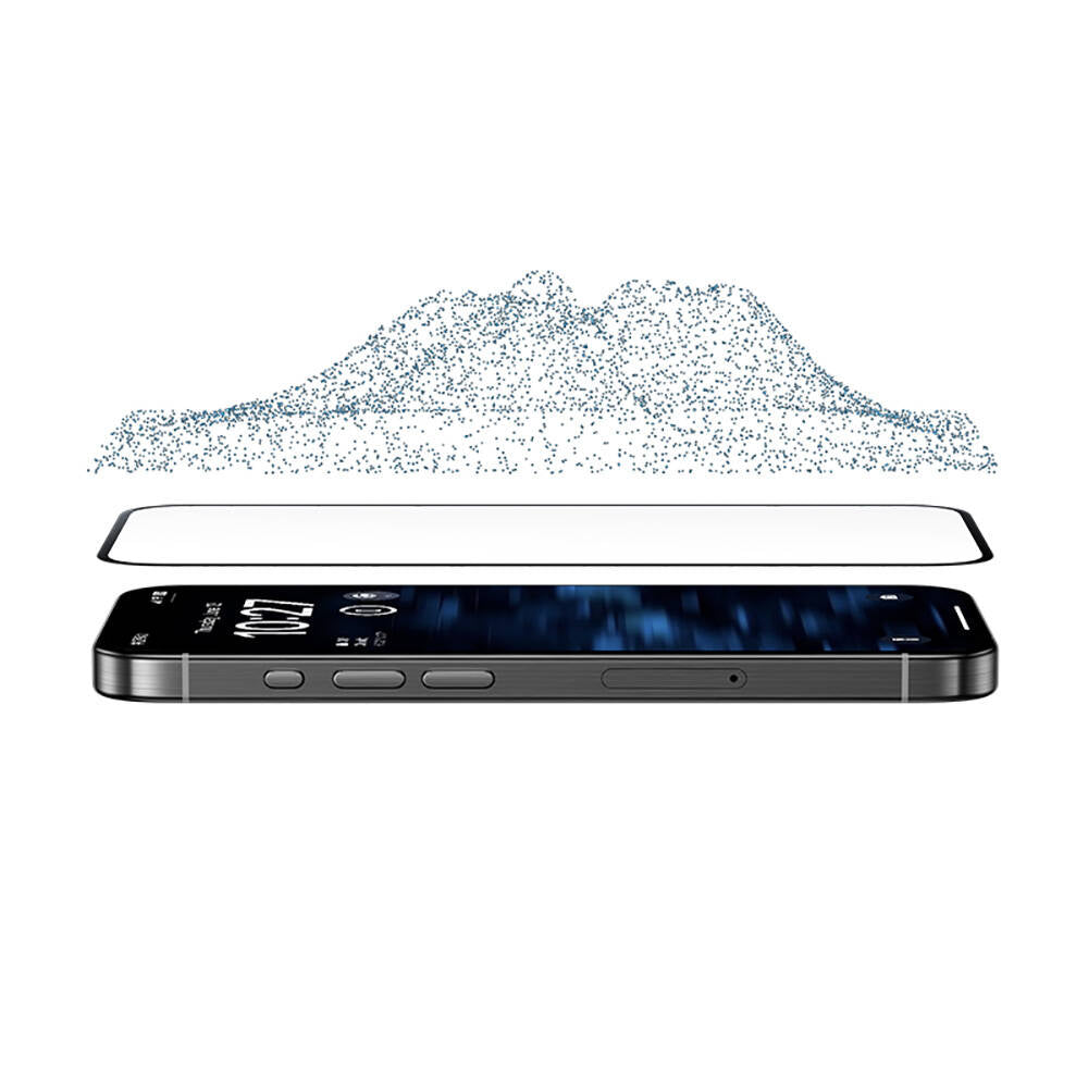 Apple iPhone 16 Pro Benks Glass Warrior Safir Coating 0.9mm Kenarları Dayanıklaştırılmış Cam Ekran Koruyucu + Kolay Uygulama Aparatı