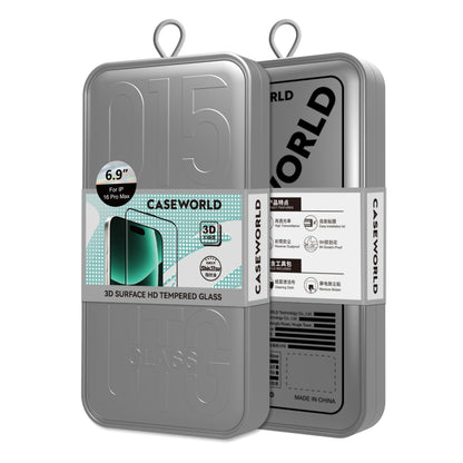 Apple iPhone 16 Pro CaseWorld 0.25mm HD 3D Temperli Cam Ekran Koruyucu