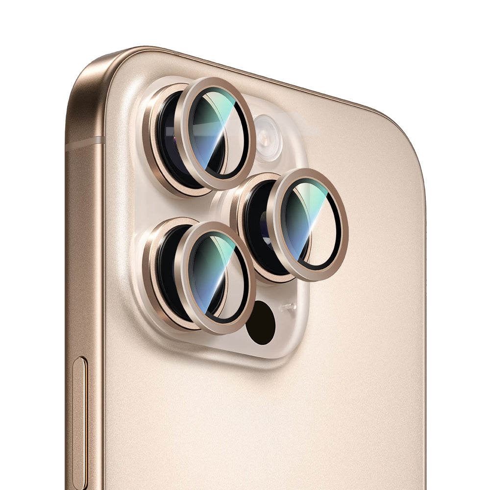 Apple iPhone 16 Pro CaseWorld Alloy Serisi Oleofobik Anti Reflective Kamera Lens Koruyucu