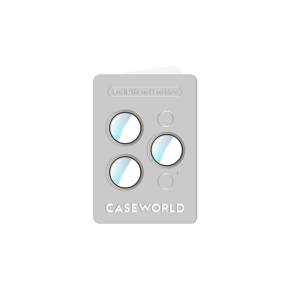 Apple iPhone 16 Pro CaseWorld Alloy Two-Color Serisi Lens Koruyucu