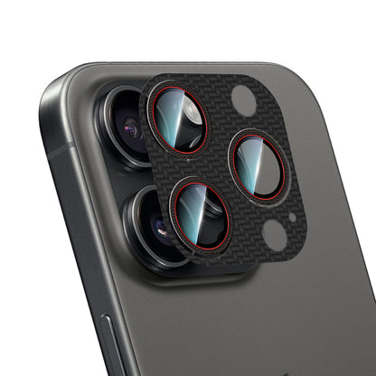 Apple iPhone 16 Pro CaseWorld Karbon Fiber Serisi Anti Reflective Ultra Clear Full Kamera Lens Koruyucu