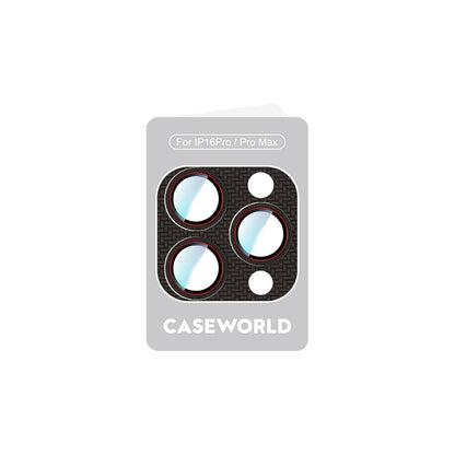 Apple iPhone 16 Pro CaseWorld Karbon Fiber Serisi Anti Reflective Ultra Clear Full Kamera Lens Koruyucu