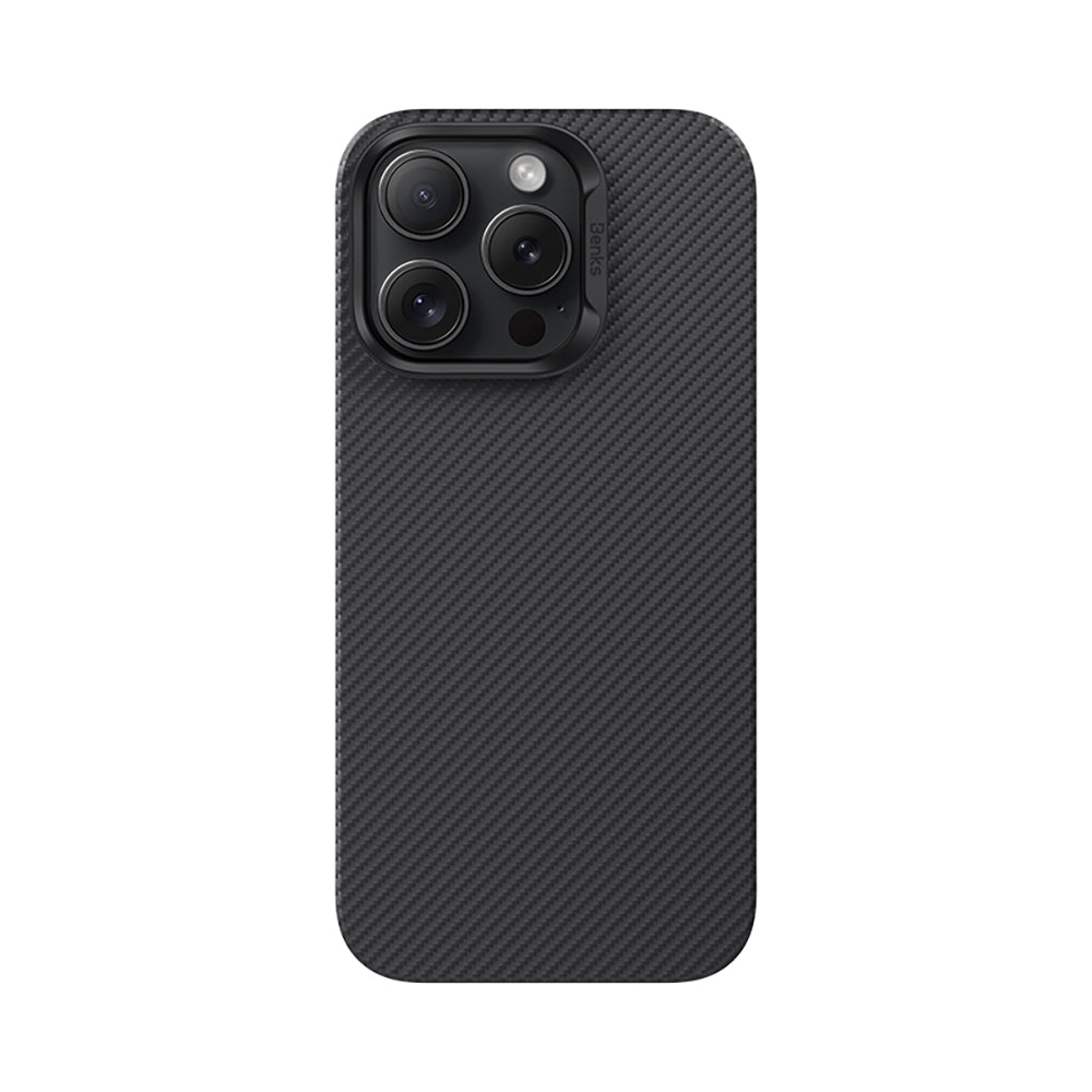 Apple iPhone 16 Pro Kılıf Benks M-safe Şarj Özellikli Metal Kamera Çerçeveli Magnetik ArmorAir 600D Kevlar Fiber Kapak