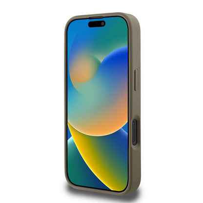 Apple iPhone 16 Pro Kılıf DKNY Orjinal Lisanslı Taşlı DKNY Yazılı Metalik Rhinestones PU Deri Kapak