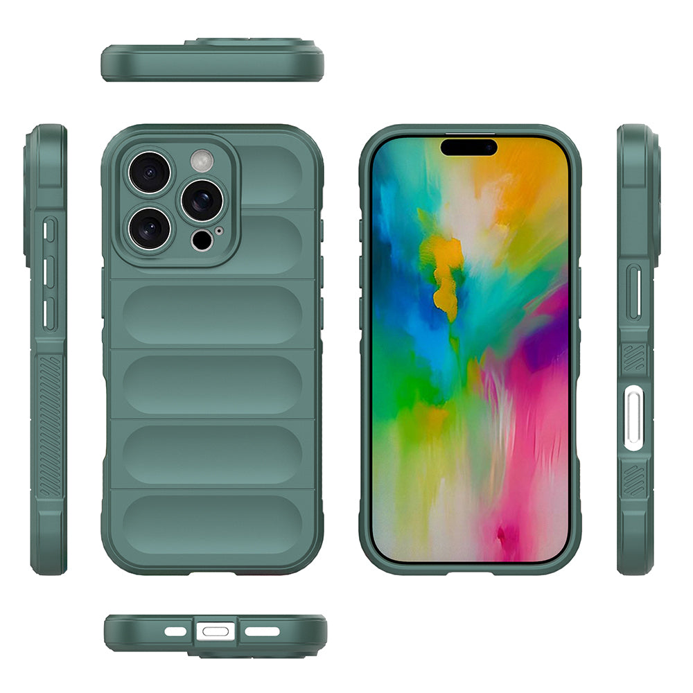 Apple iPhone 16 Pro Kılıf Esnek TPU Oyuklu Arka Yüzey Tasarımlı Zore Etnik Silikon Kapak
