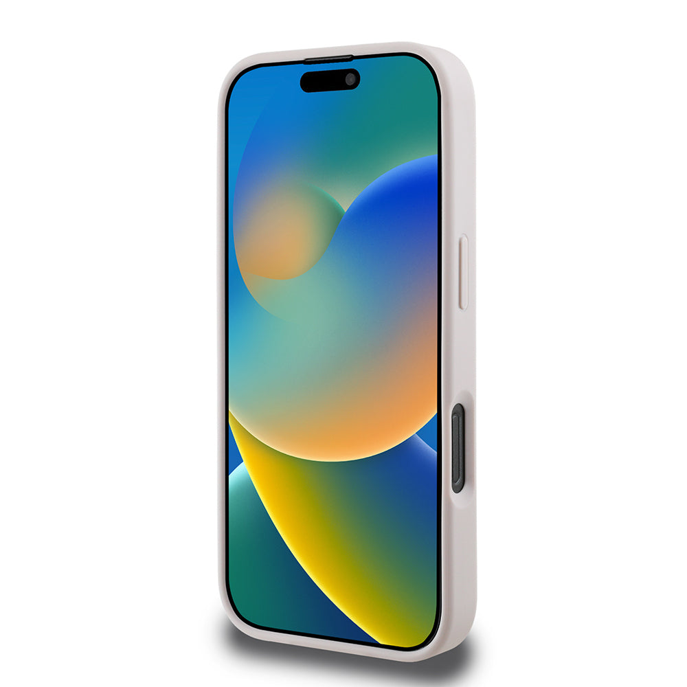 Apple iPhone 16 Pro Kılıf Guess Orjinal Lisanslı PU Deri Şerit Logo Dizaynlı Kapak