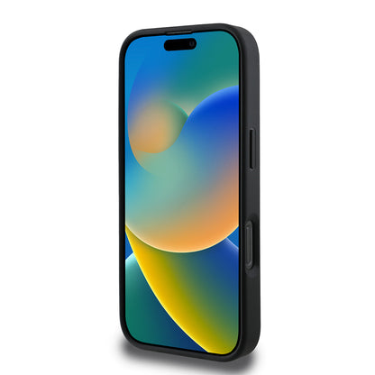 Apple iPhone 16 Pro Kılıf Guess Orjinal Lisanslı PU Deri Şerit Logo Dizaynlı Kapak