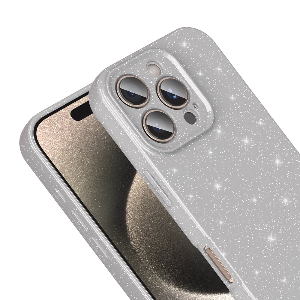 Apple iPhone 16 Pro Kılıf Kamera Korumalı Simli Lüks Zore Koton Kapak