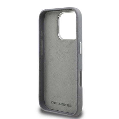 Apple iPhone 16 Pro Kılıf Karl Lagerfeld Orjinal Lisanslı K&C Heads Pin Kapak