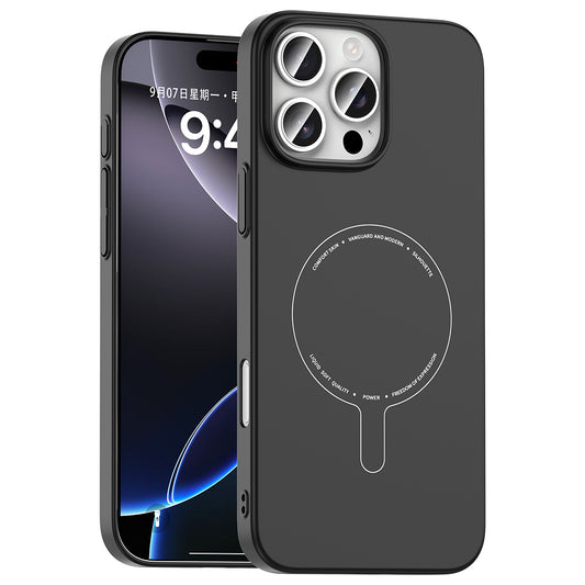 Apple iPhone 16 Pro Kılıf M-Safe Şarj Özellikli Kamera Korumalı Zore Elio Sert PC Kapak