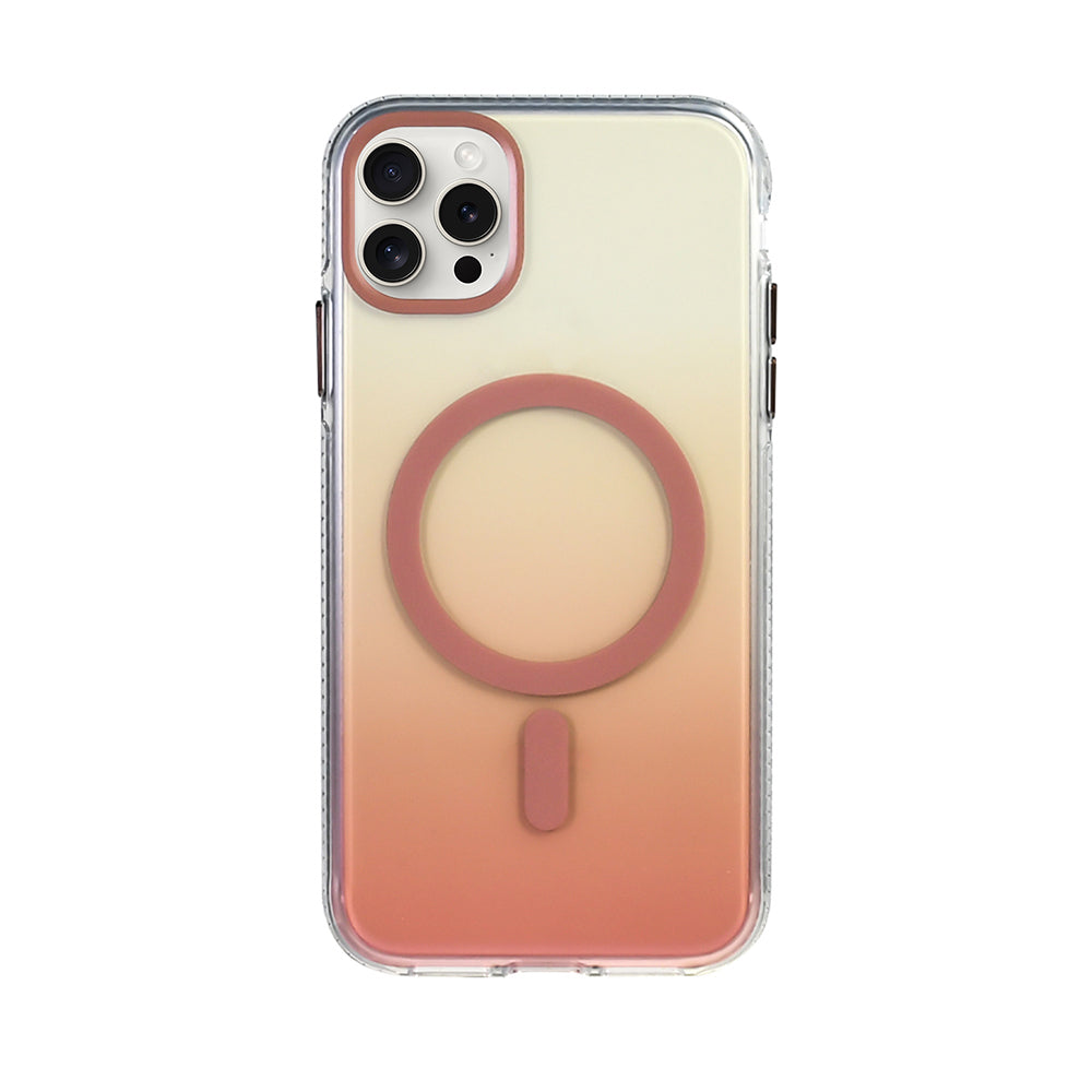 Apple iPhone 16 Pro Kılıf M-safe Şarj Özellikli Transparan Renk Geçişli Zore Toros Kapak