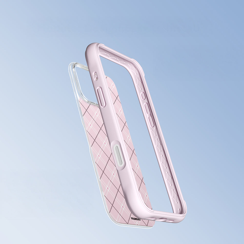 Apple iPhone 16 Pro Kılıf M-safe Şarj Özellikli Youngkit Argyle Serisi Kapak