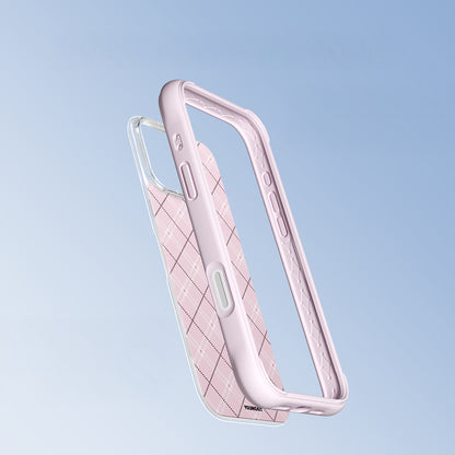 Apple iPhone 16 Pro Kılıf M-safe Şarj Özellikli Youngkit Argyle Serisi Kapak
