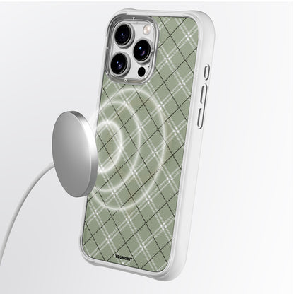 Apple iPhone 16 Pro Kılıf M-safe Şarj Özellikli Youngkit Argyle Serisi Kapak