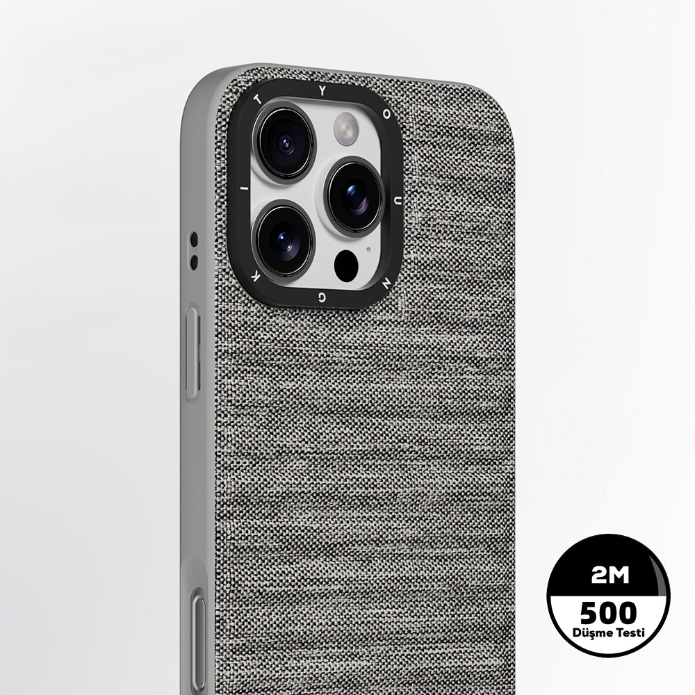 Apple iPhone 16 Pro Kılıf M-safe Şarj Özellikli Youngkit Canvas Serisi Kapak