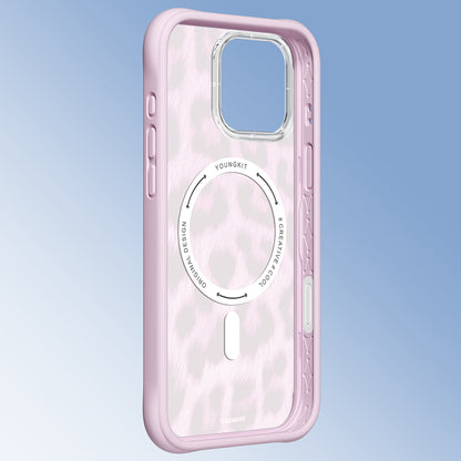 Apple iPhone 16 Pro Kılıf M-safe Şarj Özellikli Youngkit Leopard Serisi Kapak