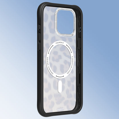 Apple iPhone 16 Pro Kılıf M-safe Şarj Özellikli Youngkit Leopard Serisi Kapak