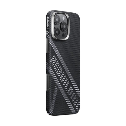 Apple iPhone 16 Pro Kılıf M-safe Şarj Özellikli Aramid Fiber Re-TROS Tasarımlı Pitaka Tactile Woven Rebuilding Serisi Kapak