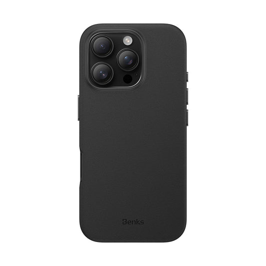 Apple iPhone 16 Pro Kılıf M-safe Şarj Özellikli Çizilmeye Dayanıklı Benks VitaPro Serisi PU Deri Kapak