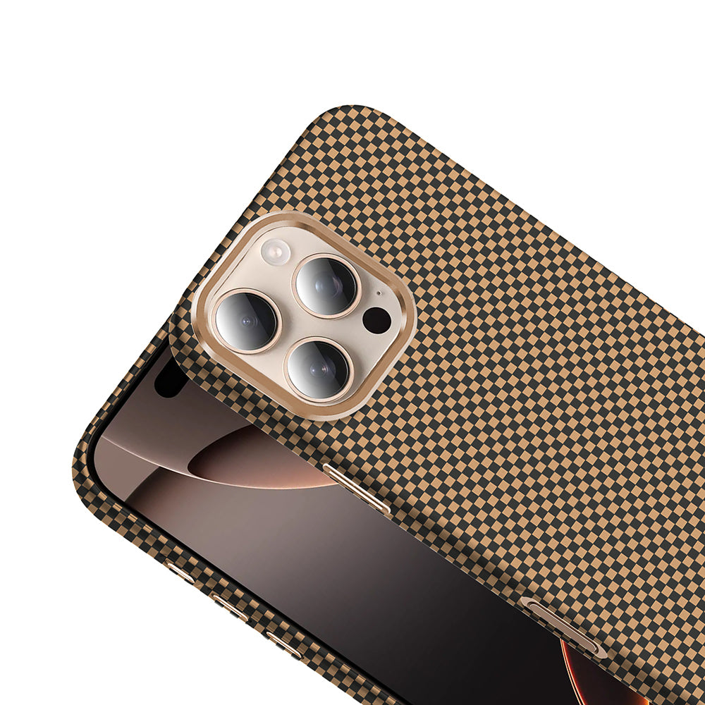 Apple iPhone 16 Pro Kılıf M-safe Şarj Özellikli Karbon Fiber Görünümlü Zore Gros Kapak