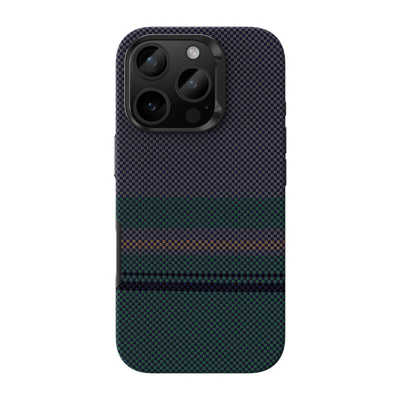 Apple iPhone 16 Pro Kılıf M-safe Şarj Özellikli Karbon Fiber Tasarımlı Benks Aurora ArmorPro Kevlar Kapak