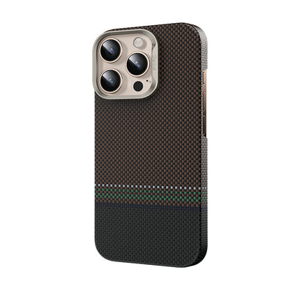 Apple iPhone 16 Pro Kılıf M-safe Şarj Özellikli Karbon Fiber Tasarımlı Benks Prestige ArmorAir Kevlar Kapak
