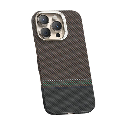 Apple iPhone 16 Pro Kılıf M-safe Şarj Özellikli Karbon Fiber Tasarımlı Benks Prestige ArmorAir Kevlar Kapak