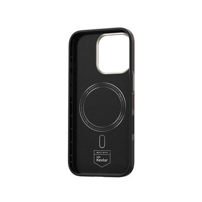 Apple iPhone 16 Pro Kılıf M-safe Şarj Özellikli Karbon Fiber Tasarımlı Benks Prestige ArmorPro Kevlar Kapak