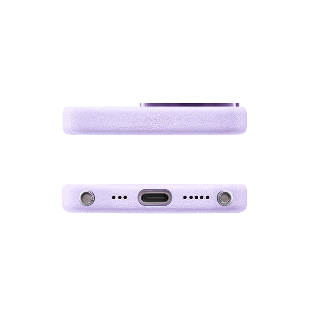 Apple iPhone 16 Pro Kılıf M-safe Şarj Özellikli Standlı Suni Deri Tasarımlı Pynana Dancing Circle Serisi Kapak