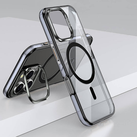 Apple iPhone 16 Pro Kılıf M-safe Şarj Özellikli Wlons Standlı Efsane Kapak