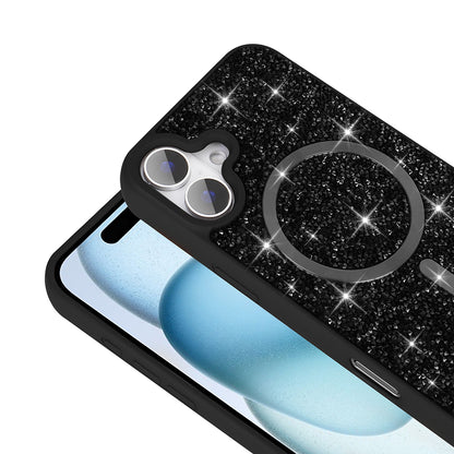 Apple iPhone 16 Pro Kılıf Pırlanta Tasarımlı M-safe Şarj Özellikli Zore Mozaik Silikon Kapak
