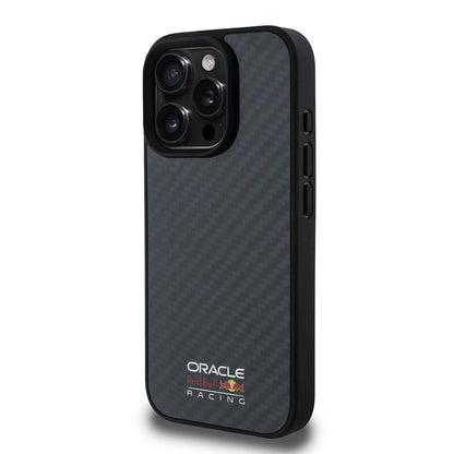 Apple iPhone 16 Pro Kılıf Redbull Orjinal Lisanslı M-safe Şarj Özellikli Karbon Fiber Tasarımlı Parlayan Logolu Kapak