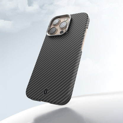 Apple iPhone 16 Pro Kılıf Wiwu DCC-206 M-safe Şarj Özellikli Kamera Standlı Aramid Fiber Tasarım Kapak