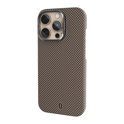 Apple iPhone 16 Pro Kılıf Wiwu DCC-208 M-safe Şarj Özellikli Kamera Standlı Aramid Fiber Tasarım Kapak