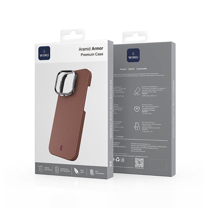 Apple iPhone 16 Pro Kılıf Wiwu DCC-208 M-safe Şarj Özellikli Kamera Standlı Aramid Fiber Tasarım Kapak
