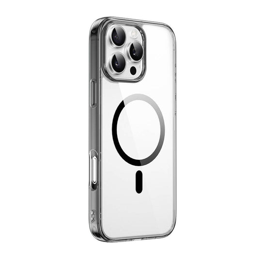 Apple iPhone 16 Pro Kılıf Wiwu MCC-101 iShield Pro Serisi M-safe Şarj Özellikli Crystal Sert PC Kapak