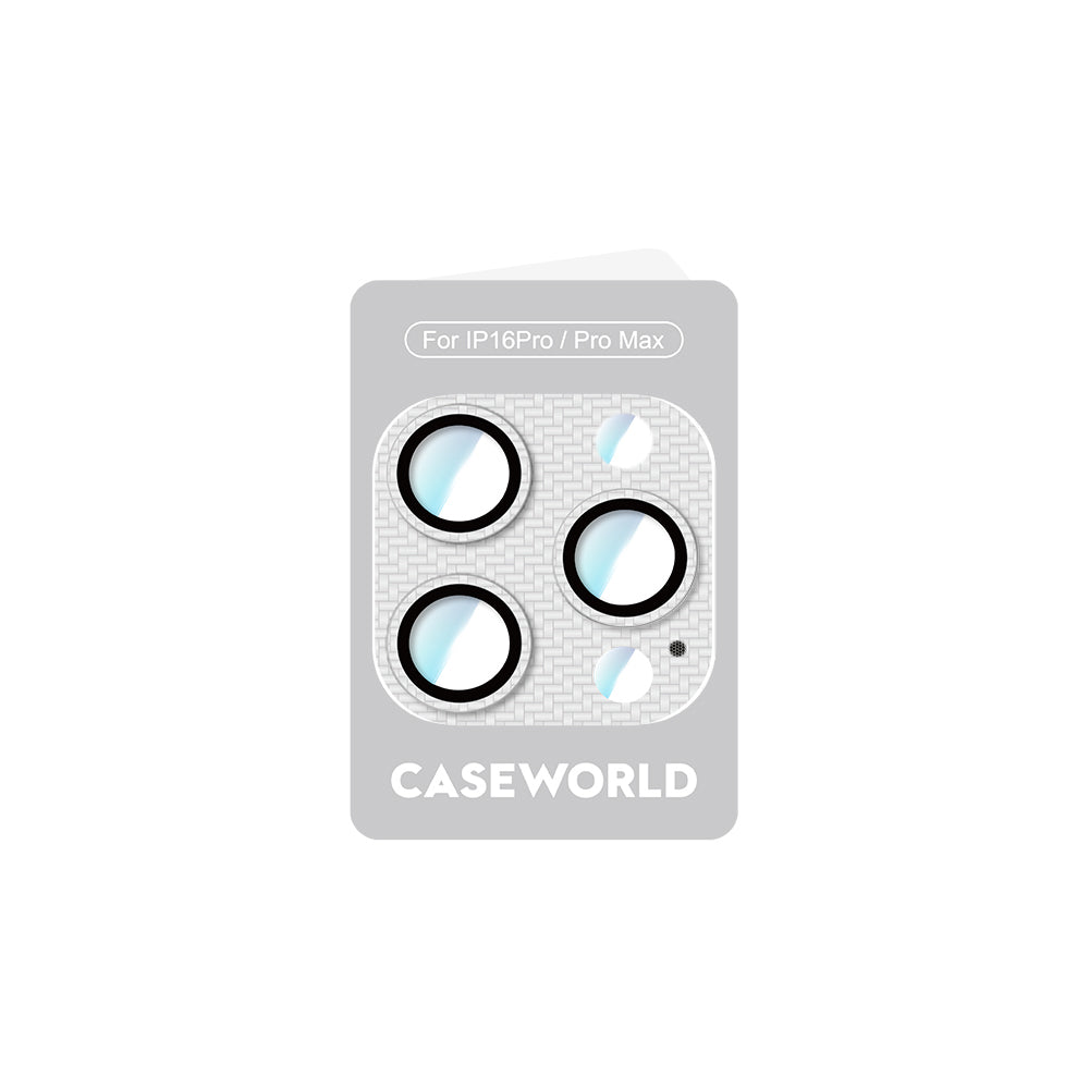 Apple iPhone 16 Pro Max CaseWorld Karbon Fiber Serisi Anti Reflective Ultra Clear Full Kamera Lens Koruyucu