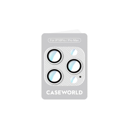 Apple iPhone 16 Pro Max CaseWorld Karbon Fiber Serisi Anti Reflective Ultra Clear Full Kamera Lens Koruyucu
