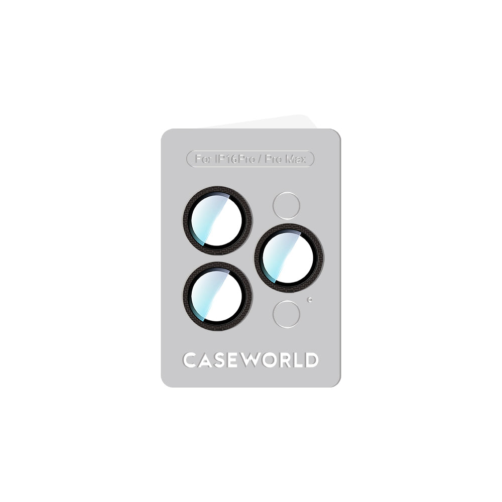 Apple iPhone 16 Pro Max CaseWorld Karbon Fiber Serisi Anti Reflective Ultra Clear Kamera Lens Koruyucu